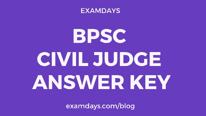 bpsc civil judge answer key