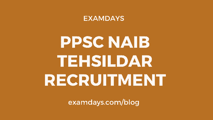 ppsc naib tehsildar jobs