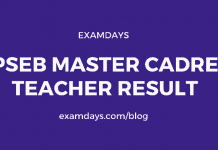 PSEB Master Cadre Teacher Result