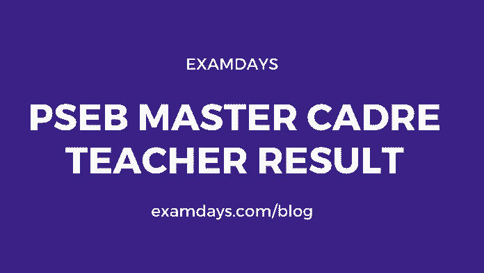 PSEB Master Cadre Teacher Result