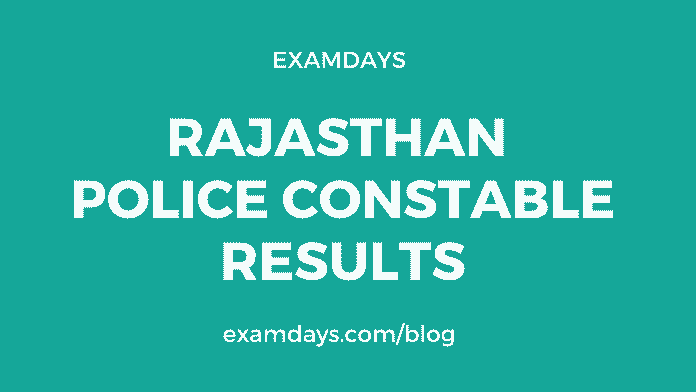 rajasthan police constable results