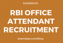 rbi office attendant recruitment