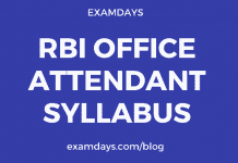 rbi office attendant syllabus