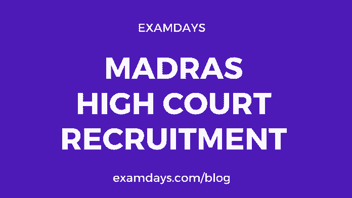 madras high court notification