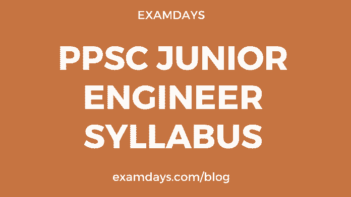ppsc junior engineer syllabus