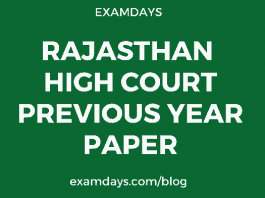 rajasthan high court previous year paper