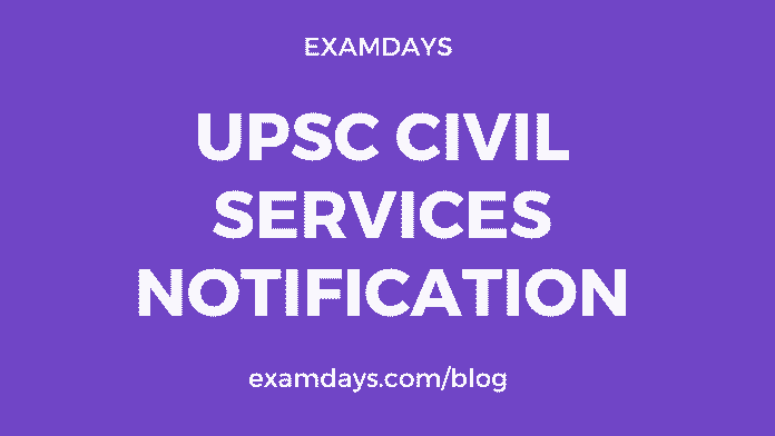 upsc civil services notification