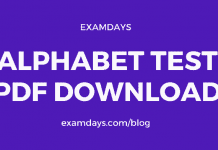alphabet test pdf