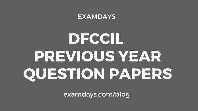 dfccil previous year question papers