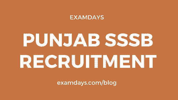 punjab sssb recruitment