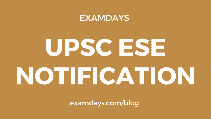 upsc ese notification