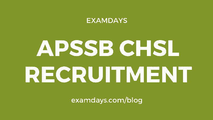 APSSB CHSL Recruitment