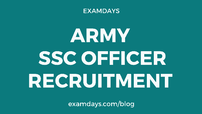 army ssc officer recruitment