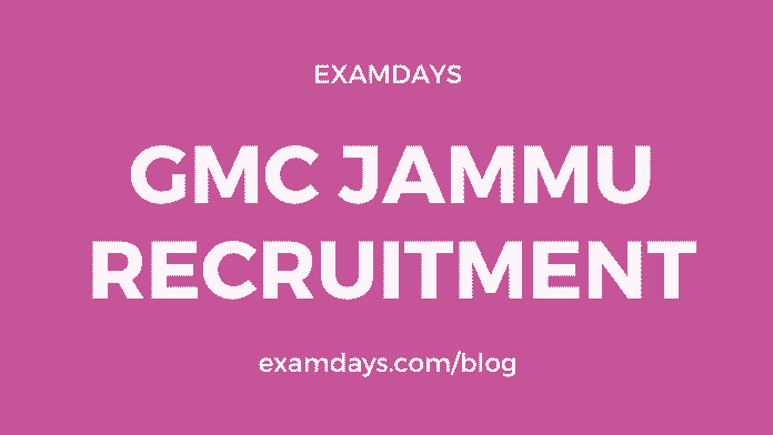 gmc jammu recruitment