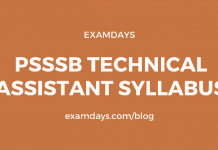 psssb technical assistant syllabus