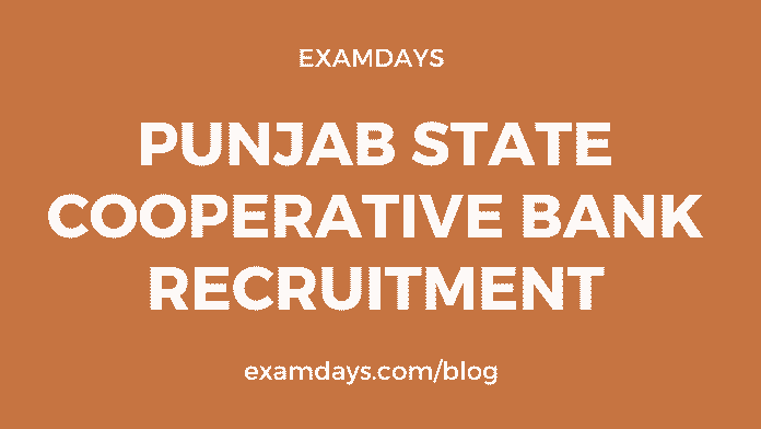 punjab cooperative bank notification