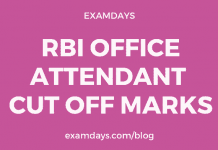 rbi office attendant cut off marks