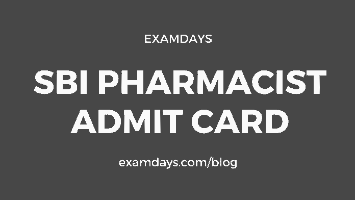 sbi pharmacist admit card