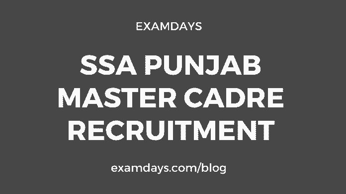 ssa punjab master cadre recruitment