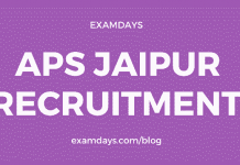 aps jaipur recruitment
