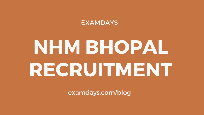 nhm bhopal recruitment
