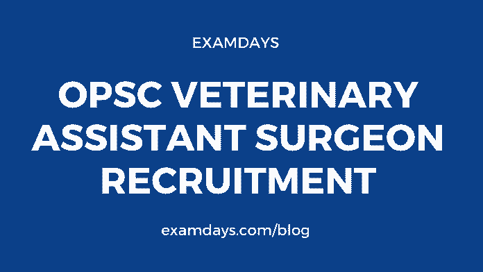 opsc veterinary assistant surgeon recruitment
