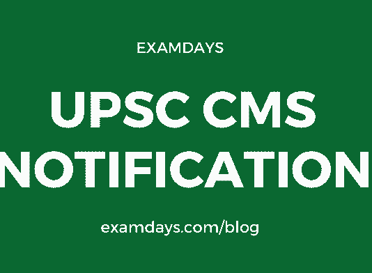 upsc cms notification