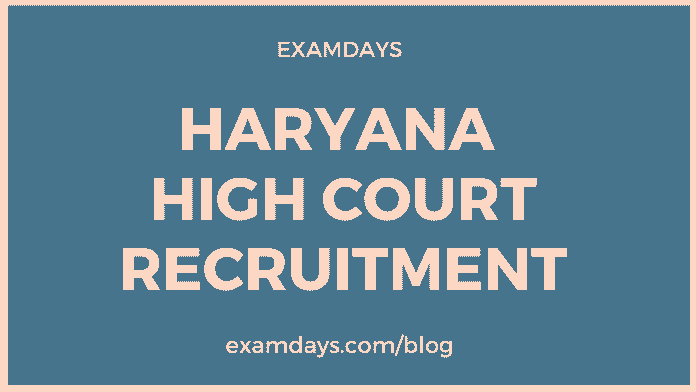 haryana high court recruitment