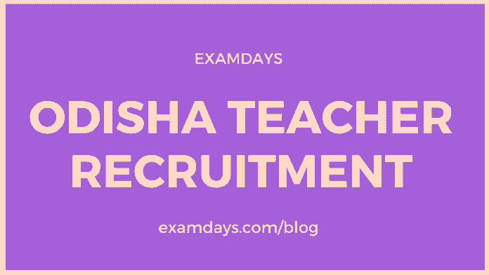 odisha teacher recruitment