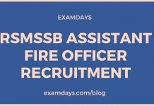 rsmssb assistant fire officer recruitment