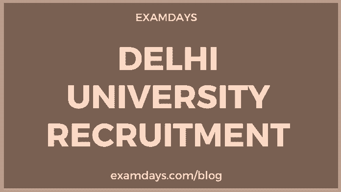 delhi university recruitment