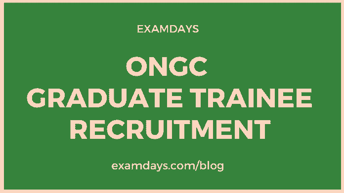 ongc graduate trainee recruitment