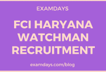 fci haryana watchman recruitment