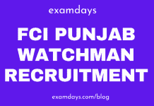 fci punjab watchman recruitment