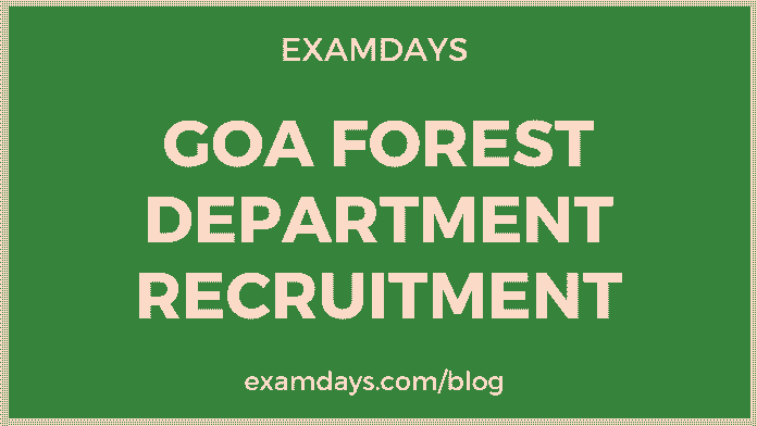goa forest department recruitment