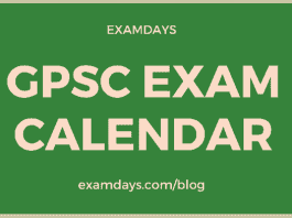 gpsc exam calendar