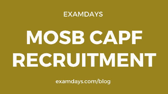 mosb capf recruitment