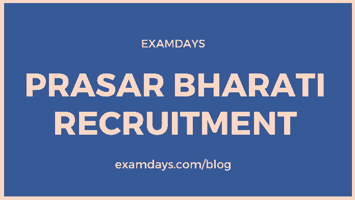 prasar bharati recruitment