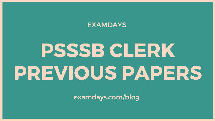 psssb clerk previous papers pdf