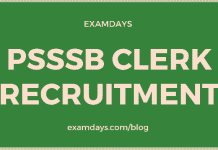 psssb clerk recruitment