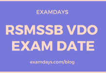 rsmssb vdo exam date
