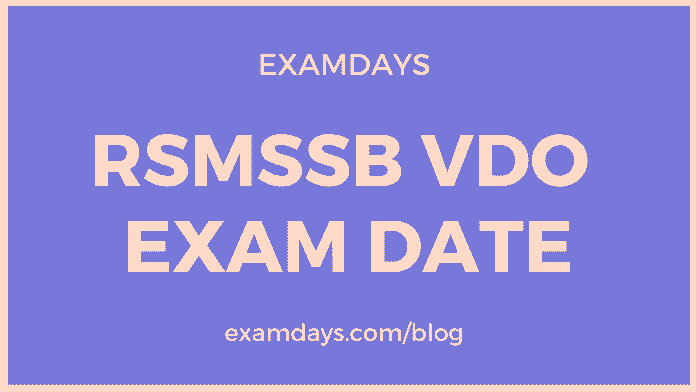 rsmssb vdo exam date