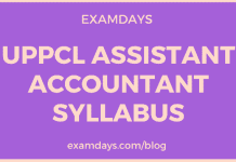 uppcl assistant accountant syllabus
