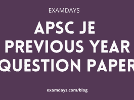 apsc je previous year question paper