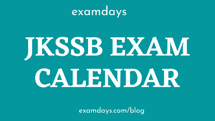 jkssb exam calendar