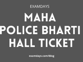 maha police bharti hall ticket