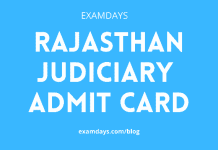 rajasthan judiciary exam admit card