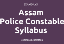 assam police constable syllabus