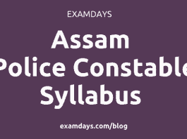 assam police constable syllabus
