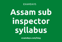 assam sub inspector syllabus